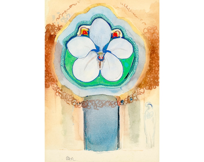 Odilon Redon, Strange Orchid (Orchidée fantastique), Redon Print | Art Print | Canvas Print | Fine Art Poster | Art Reproduction | Archival