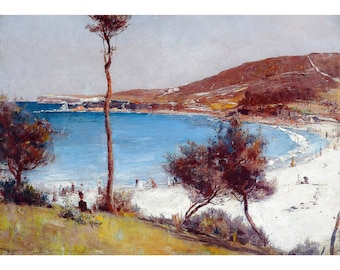 Tom Roberts, Holiday Sketch at Coogee, 1888 | Art Print | Canvas Print | Fine Art Poster | Art Reproduction | Archival Giclee | Gift Wrapped