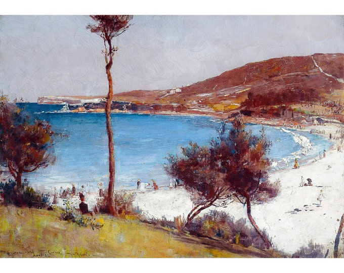 Tom Roberts, Holiday Sketch at Coogee, 1888 | Art Print | Canvas Print | Fine Art Poster | Art Reproduction | Archival Giclee | Gift Wrapped