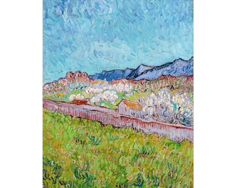 Van Gogh, View of the Alpilles, 1890 | Art Print | Canvas Print | Fine Art Poster | Art Reproduction | Archival Giclee | Gift Wrapped
