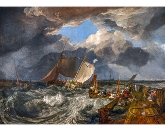 J. M. W. Turner, Calais Pier, 1803 | Art Print | Canvas Print | Fine Art Poster | Art Reproduction | Archival Giclee | Gift Wrapped