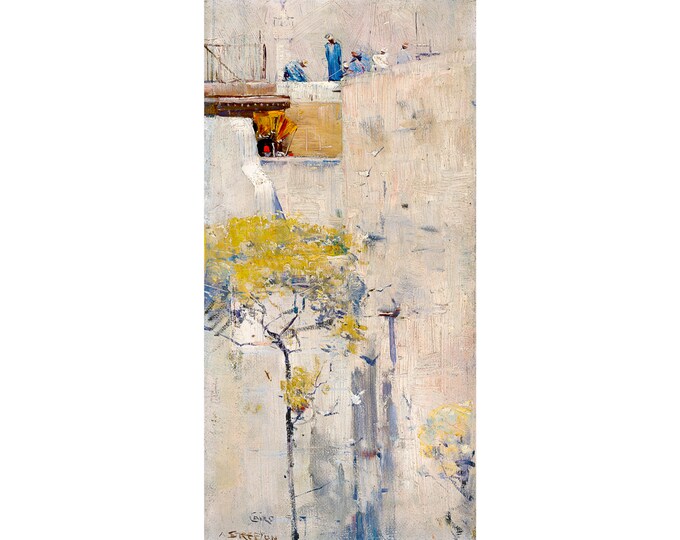 Arthur Streeton, House Builders, Cairo, Egypt, 1897 | Art Print | Canvas Print | Fine Art Poster | Art Reproduction | Archival Giclee | Gift