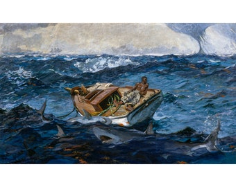 Winslow Homer, The Gulf Stream, 1899 | Art Print | Canvas Print | Fine Art Poster | Art Reproduction | Archival Giclee | Gift Wrapped
