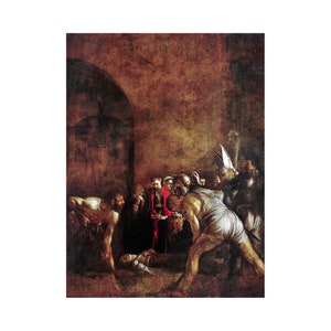 Caravaggio, Burial of St. Lucy, 1608 | Art Print | Canvas Print | Fine Art Poster | Art Reproduction | Archival Giclee | Gift Wrapped