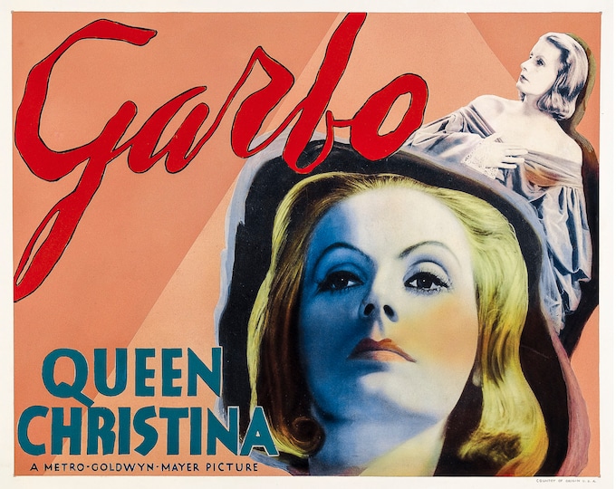 Garlo, Queen Christina, Film Poster | Art Print | Canvas Print | Fine Art Poster | Art Reproduction | Archival Giclee | Gift Wrapped