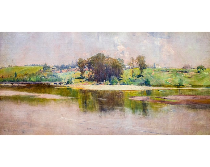 Arthur Streeton, Summer Noon, Hawkesbury River, 1896 | Art Print | Canvas Print | Fine Art Poster | Art Reproduction | Archival Giclee