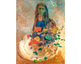 Odilon Redon, Mystery, 1910 | Art Print | Canvas Print | Fine Art Poster | Art Reproduction | Archival Giclee | Gift Wrapped
