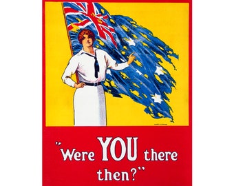 War Propaganda Poster, Australian Army | Art Print | Canvas Print | Fine Art Poster | Art Reproduction | Archival Giclee | Gift Wrapped
