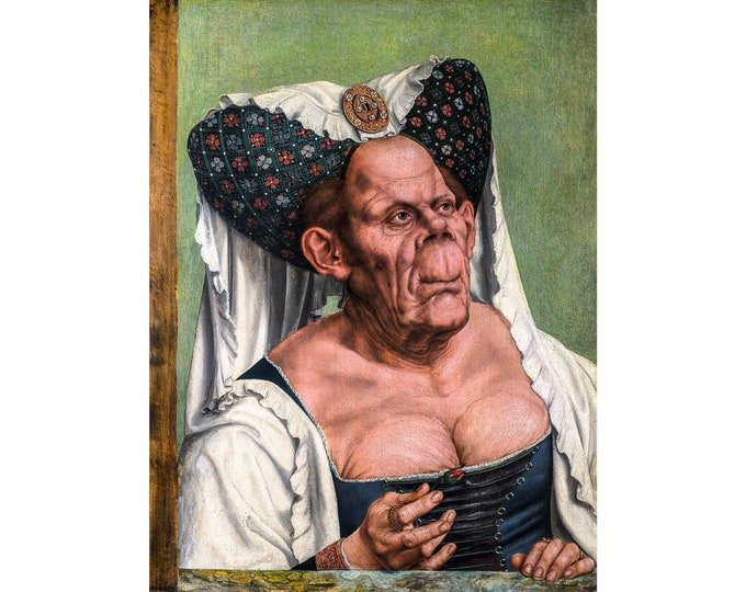 Quentin Matsys, The Ugly Duchess, 1513 | Art Print | Canvas Print | Fine Art Poster | Art Reproduction | Archival Giclee | Gift Wrapped