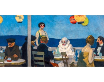 Edward Hopper, Soir Bleu, Blue Night, 1914 | Art Print | Canvas Print | Fine Art Poster | Art Reproduction | Archival Giclee | Gift Wrapped