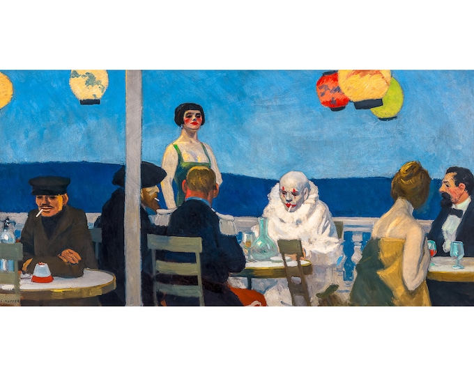 Edward Hopper, Soir Bleu, Blue Night, 1914 | Art Print | Canvas Print | Fine Art Poster | Art Reproduction | Archival Giclee | Gift Wrapped