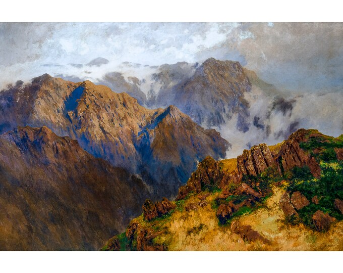 WC Piguenit, Kosciusko, 1903 | Art Print | Canvas Print | Fine Art Poster | Art Reproduction | Archival Giclee | Gift Wrapped