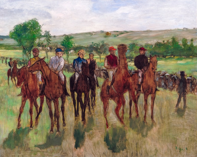 Edgar Degas, The Riders, 1885 | Art Print | Canvas Print | Fine Art Poster | Art Reproduction | Archival Giclee | Gift Wrapped