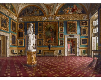 Francesco Maestosi, The Iliad Room at the Pitti Palace in Florence, Italy, 1870 | Art Print | Canvas Print | Fine Art Poster | Reproduction