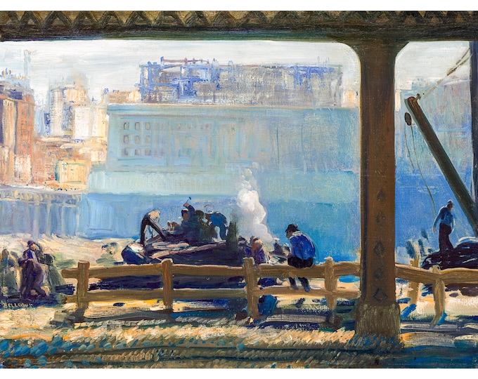 George Bellows, Blue Morning, 1909 | Art Print | Canvas Print | Fine Art Poster | Art Reproduction | Archival Giclee | Gift Wrapped