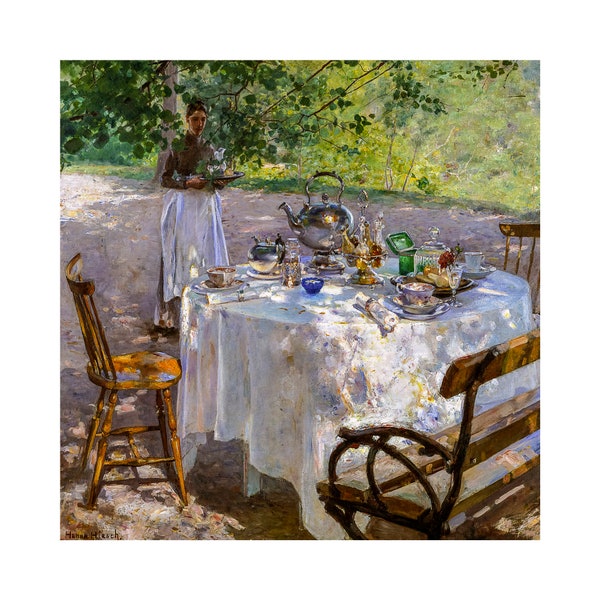 Hanna Hirsch-Pauli, Breakfast Time, 1887 | Art Print | Canvas Print | Fine Art Poster | Art Reproduction | Archival Giclee | Gift Wrapped