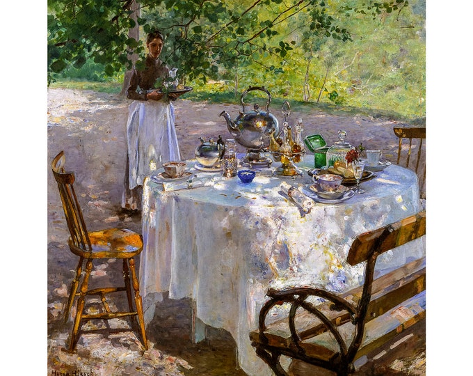 Hanna Hirsch-Pauli, Breakfast Time, 1887 | Art Print | Canvas Print | Fine Art Poster | Art Reproduction | Archival Giclee | Gift Wrapped
