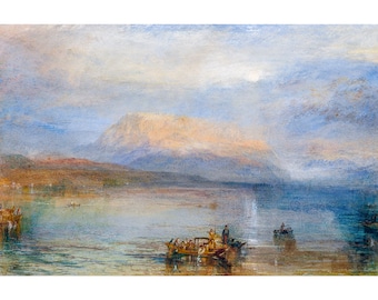 J. M. W. ターナー - 緋色の夕焼け（古典ロマン派絵画の高解像度