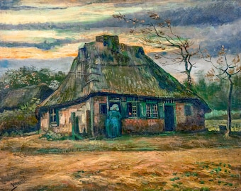 Van Gogh, The Cottage, 1885 | Art Print | Canvas Print | Fine Art Poster | Art Reproduction | Archival Giclee | Gift Wrapped