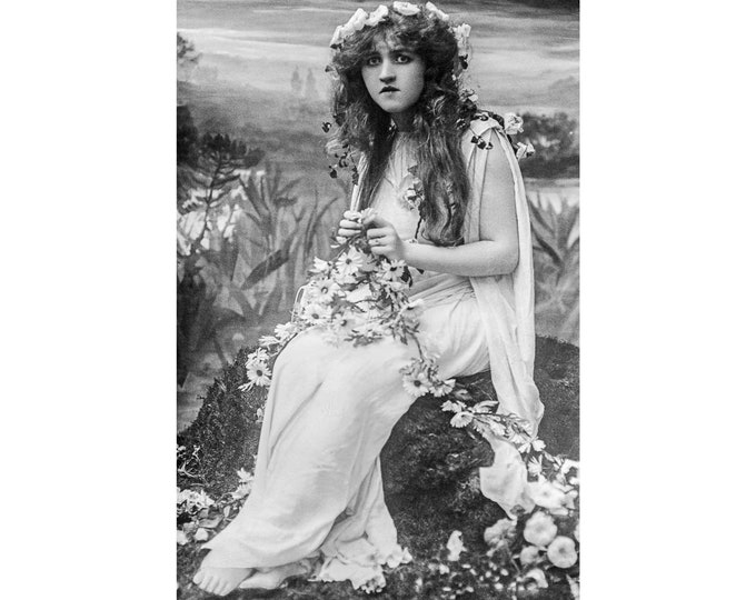 Mignon Nevada as "Ophelia", 1910 | Art Print | Canvas Print | Fine Art Poster | Art Reproduction | Archival Giclee | Gift Wrapped