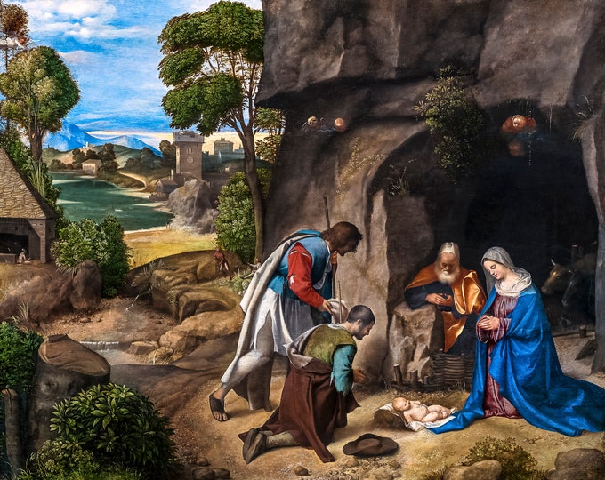 Giorgione, Adoration of the Shepherds, 1510 | Art Print | Canvas Print | Fine Art Poster | Art Reproduction | Archival Giclee | Gift Wrapped