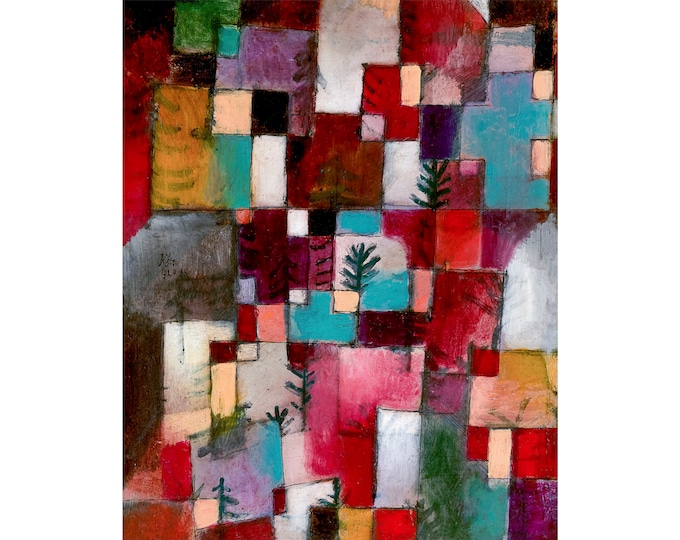 Paul Klee, Redgreen and Violet-Yellow Rhythms, 1920 | Art Print | Canvas Print | Fine Art Poster | Art Reproduction | Archival Giclee | Gift