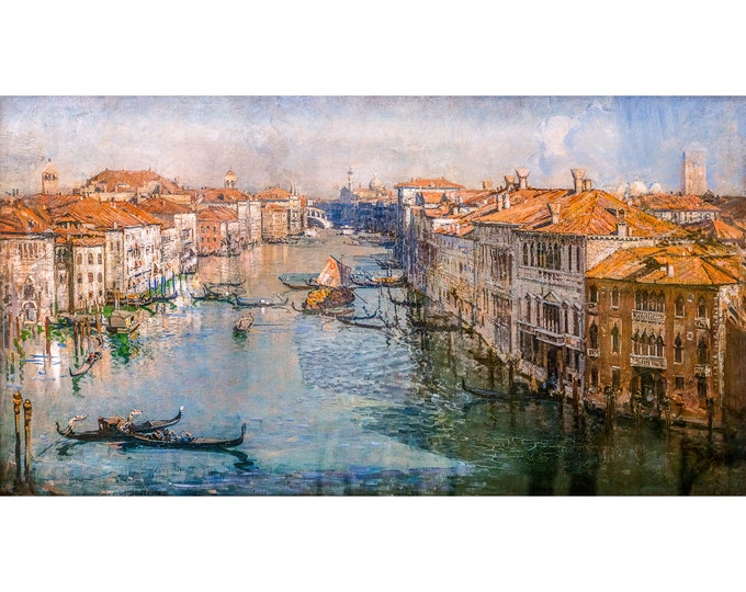 Arthur Streeton, The Grand Canal, 1908 | Art Print | Canvas Print | Fine Art Poster | Art Reproduction | Archival Giclee | Gift Wrapped