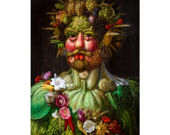 Giuseppe Arcimboldo, Vertumnus, 1590 | Art Print | Canvas Print | Fine Art Poster | Art Reproduction | Archival Giclee | Gift Wrapped