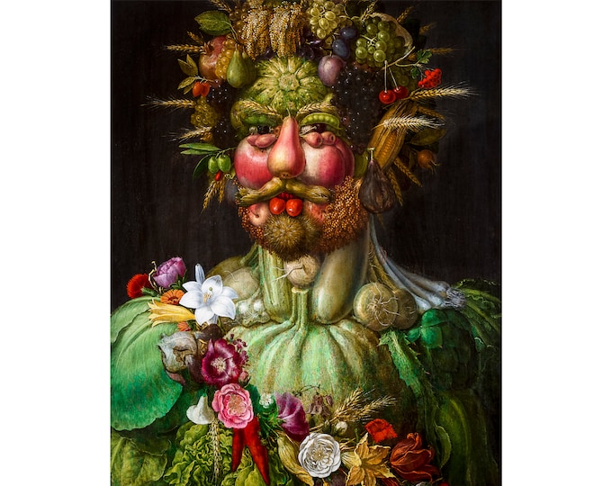 Giuseppe Arcimboldo, Vertumnus, 1590 | Art Print | Canvas Print | Fine Art Poster | Art Reproduction | Archival Giclee | Gift Wrapped