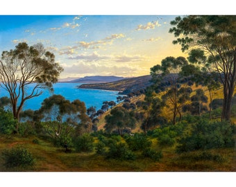 Eugene von Guerard, Dandenong Ranges from "Beleura" 1870 | Art Print | Canvas Print | Fine Art Poster | Art Reproduction | Archival Giclee