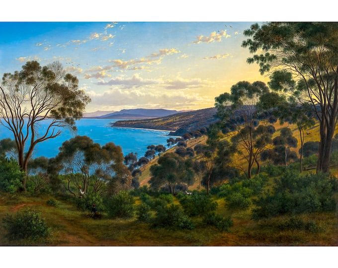 Eugene von Guerard, Dandenong Ranges from "Beleura" 1870 | Art Print | Canvas Print | Fine Art Poster | Art Reproduction | Archival Giclee