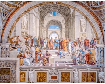 Raphael, The School of Athens, 1511 | Art Print | Canvas Print | Fine Art Poster | Art Reproduction | Archival Giclee | Gift Wrapped