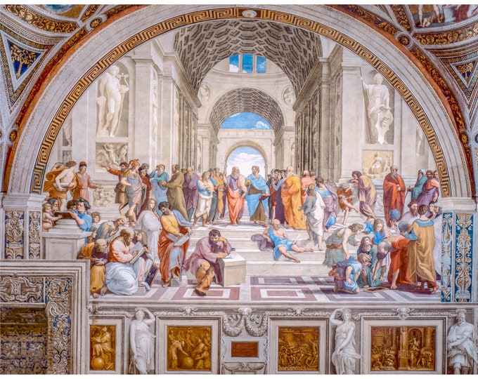 Raphael, The School of Athens, 1511 | Art Print | Canvas Print | Fine Art Poster | Art Reproduction | Archival Giclee | Gift Wrapped