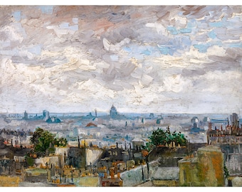 Van Gogh, View of Paris, 1886 | Art Print | Canvas Print | Fine Art Poster | Art Reproduction | Archival Giclee | Gift Wrapped
