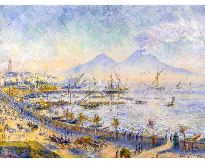Renoir, The Bay of Naples, 1881 | Art Print | Canvas Print | Fine Art Poster | Art Reproduction | Archival Giclee | Gift Wrapped