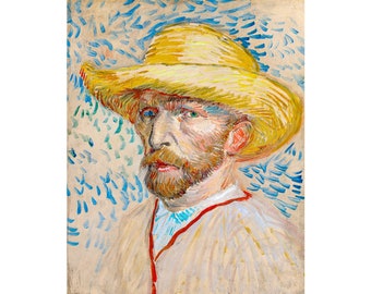 Van Gogh - Self-portrait, (1887), Canvas Print or Fine Art Giclee - Enhanced