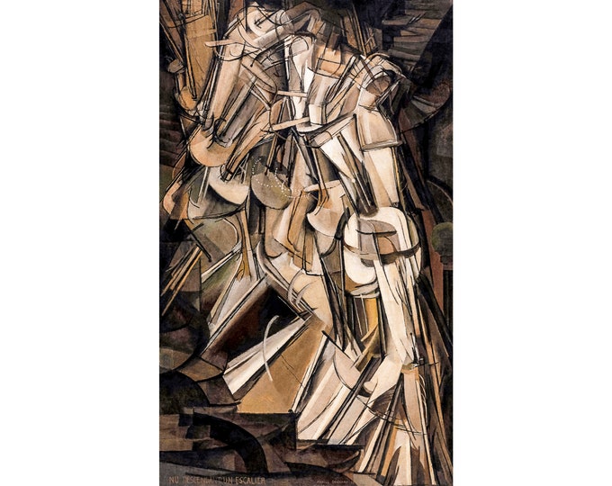 Marcel Duchamp, Nude Descending a Staircase, No. 2, 1912 | Art Print | Canvas Print | Fine Art Poster | Art Reproduction | Archival Giclee