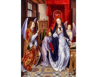 Hans Memling, The Annunciation, 1489 | Art Print | Canvas Print | Fine Art Poster | Art Reproduction | Archival Giclee | Gift Wrapped