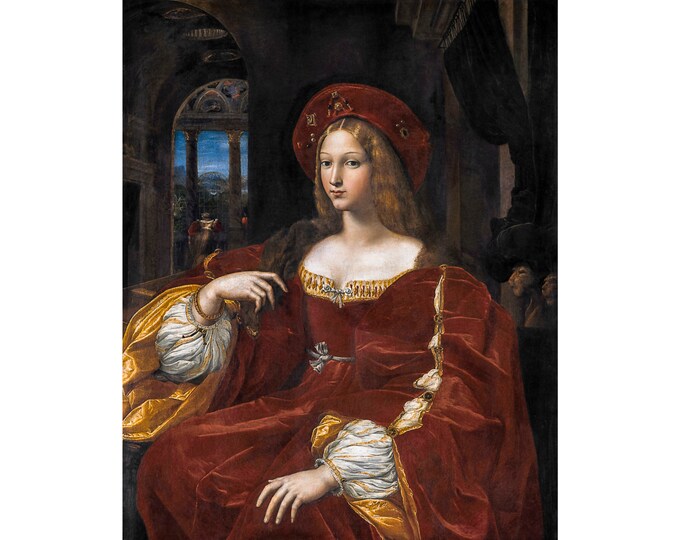 Raphael, Portrait of Dona Isabel de Requesens, 1518 | Art Print | Canvas Print | Fine Art Poster | Art Reproduction | Archival Giclee | Gift