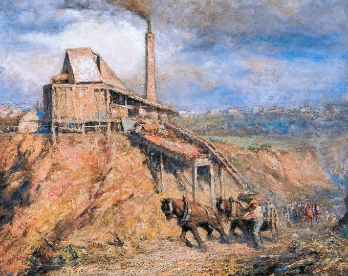 Frederick McCubbin, The Old Stone Crusher (The quarry), 1911 | Art Print | Canvas Print | Fine Art Poster | Art Reproduction | Archival