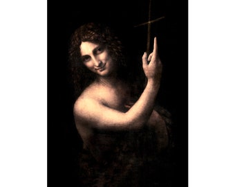 Leonardo da Vinci, St. John the Baptist, 1516 | Art Print | Canvas Print | Fine Art Poster | Art Reproduction | Archival Giclee | Gift Wrap
