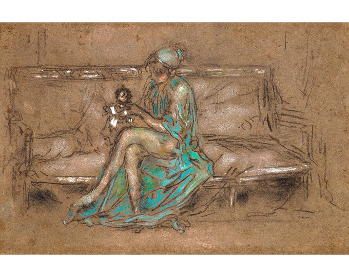 James Whistler, The Green Cap, 1902 | Art Print | Canvas Print | Fine Art Poster | Art Reproduction | Archival Giclee | Gift Wrapped