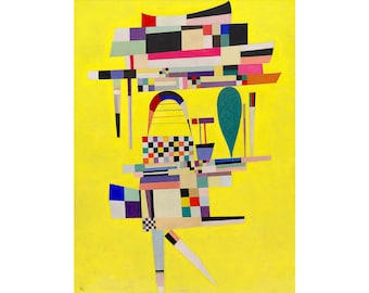 Wassily Kandinsky, Yellow Painting, 1938 | Art Print | Canvas Print | Fine Art Poster | Art Reproduction | Archival Giclee | Gift Wrapped