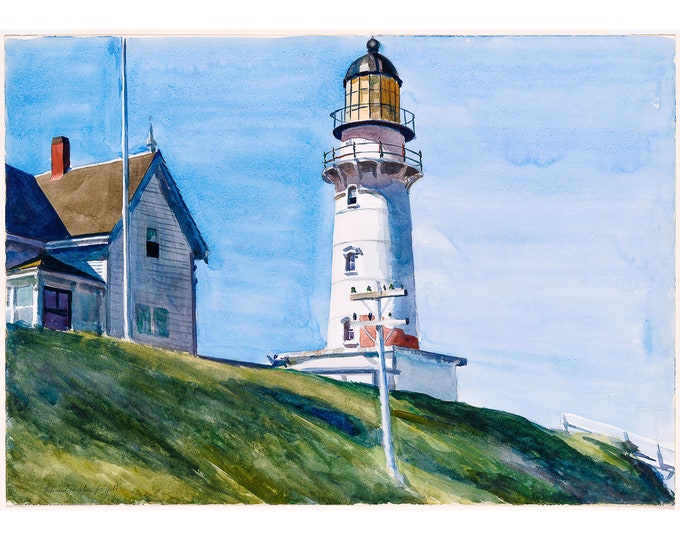 Edward Hopper, Light at Two Lights, 1927 | Art Print | Canvas Print | Fine Art Poster | Art Reproduction | Archival Giclee | Gift Wrapped