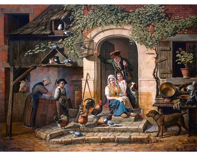 Henry Voordecker, Hunter's Home, 1826 | Art Print | Canvas Print | Fine Art Poster | Art Reproduction | Archival Giclee | Gift Wrapped