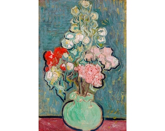 Van Gogh, Vase of Flowers, 1890 | Art Print | Canvas Print | Fine Art Poster | Art Reproduction | Archival Giclee | Gift Wrapped