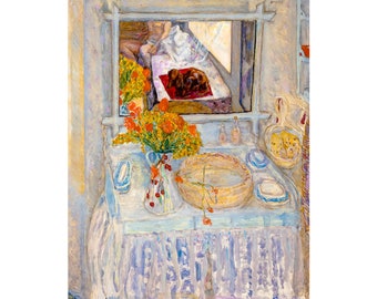 Pierre Bonnard, Dressing Table and Mirror, 1923 | Art Print | Canvas Print | Fine Art Poster | Art Reproduction | Archival Giclee | Bonnard