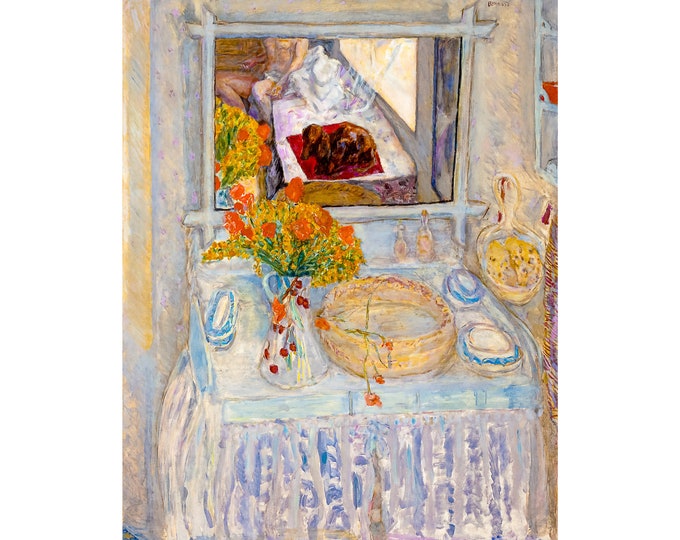 Pierre Bonnard, Dressing Table and Mirror, 1923 | Art Print | Canvas Print | Fine Art Poster | Art Reproduction | Archival Giclee | Bonnard