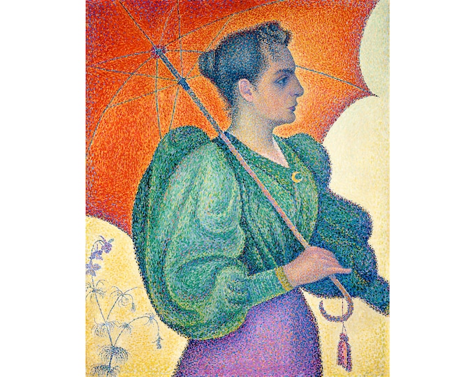 Paul Signac, Woman with a Parasol, 1893 | Art Print | Canvas Print | Fine Art Poster | Art Reproduction | Archival Giclee | Gift Wrapped
