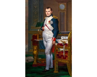 Jacques-Louis David, The Emperor Napoleon in His Study at the Tuileries, 1812 | Art Print | Canvas Print | Fine Art Poster | Art
